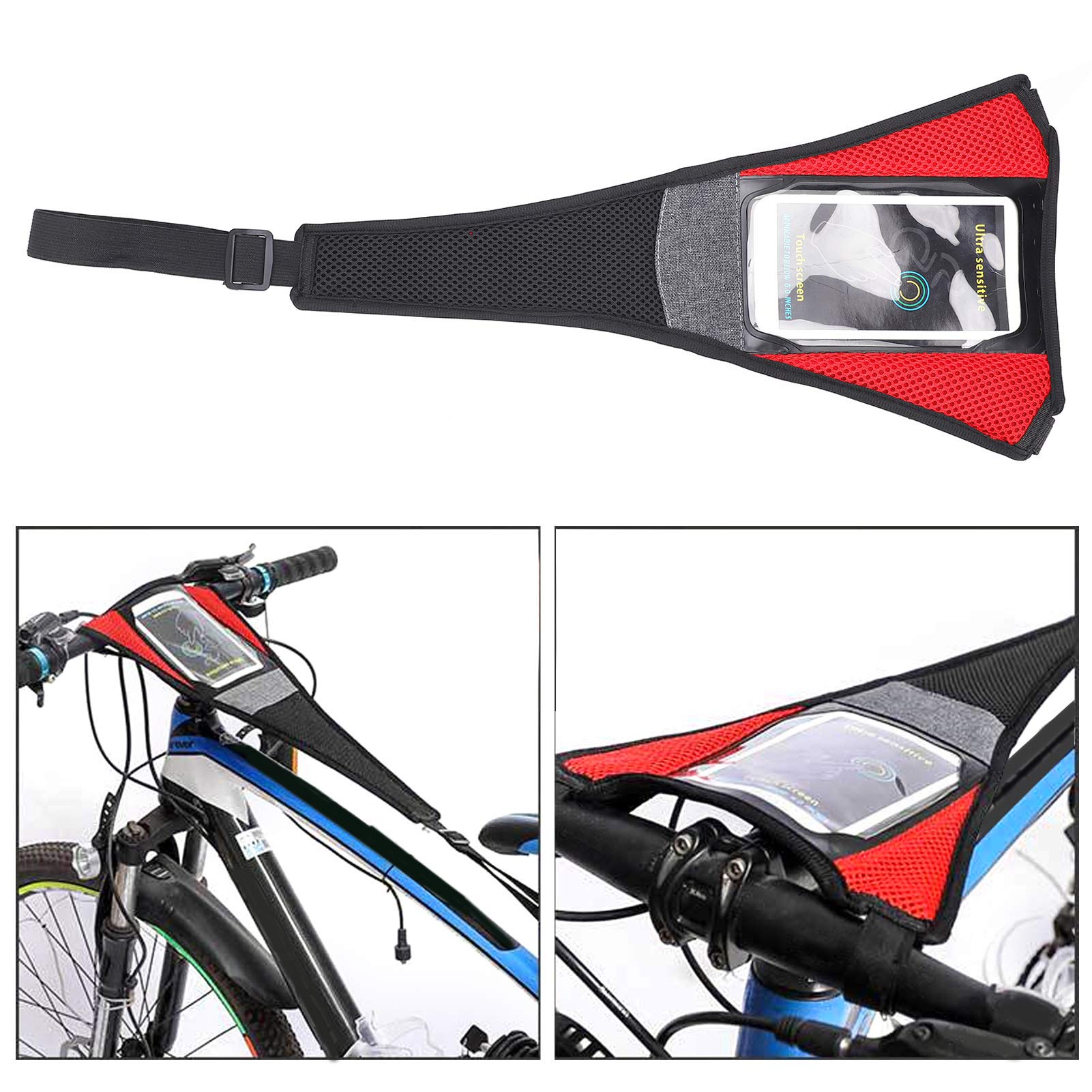 Rama roweru Osłona przeciwpotowa, pochłania pot z etui na telefon Zapobiega korozji roweru do trenażera rowerowego Pokrowiec na trening na rowerze stacjonarnym