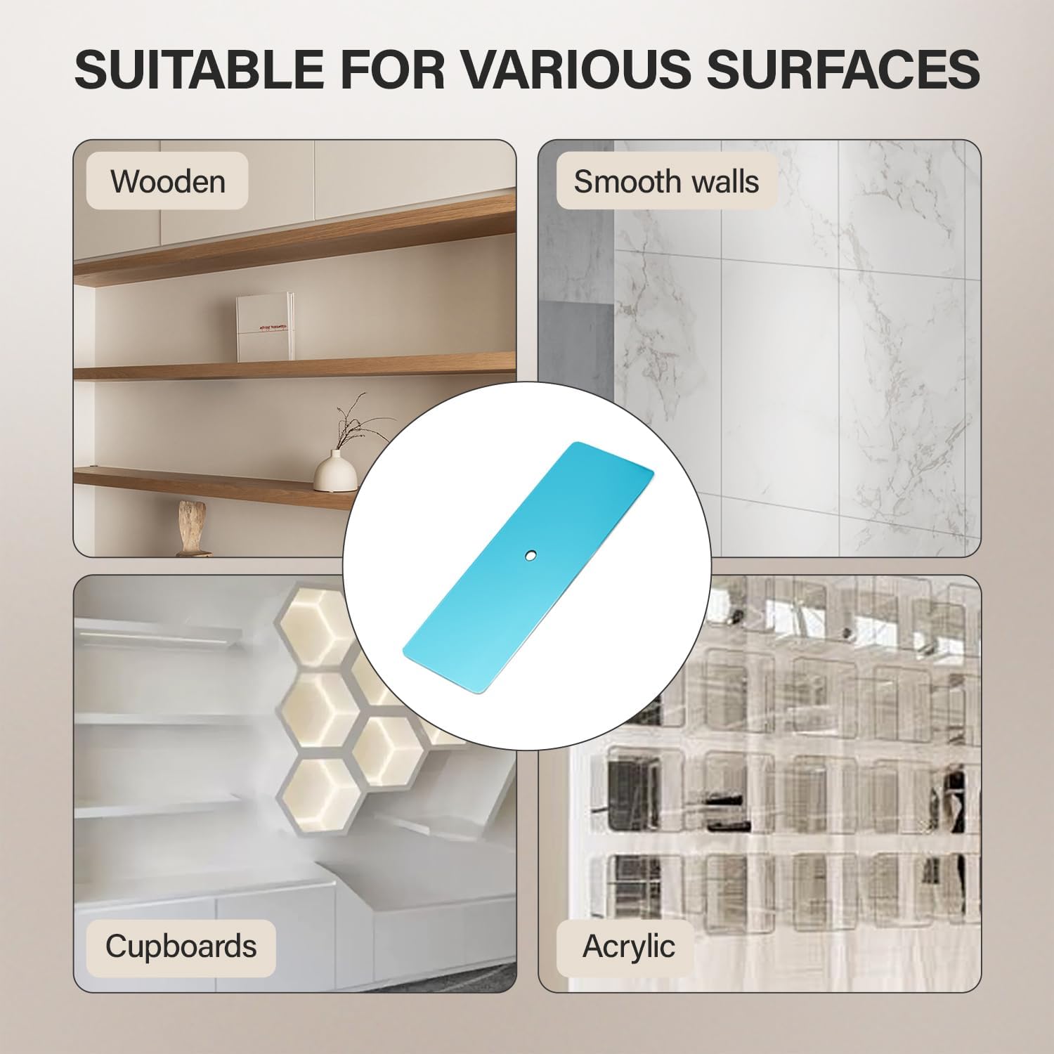 12PC Under Cabinet Lights Replacement stickys - Replacement Magnetic Strips with Adhesive Backing Adhesive Metal Plate for Magnets Universal Blue Iron Sheet for Cabinet Lighting(Non-Magnetic）