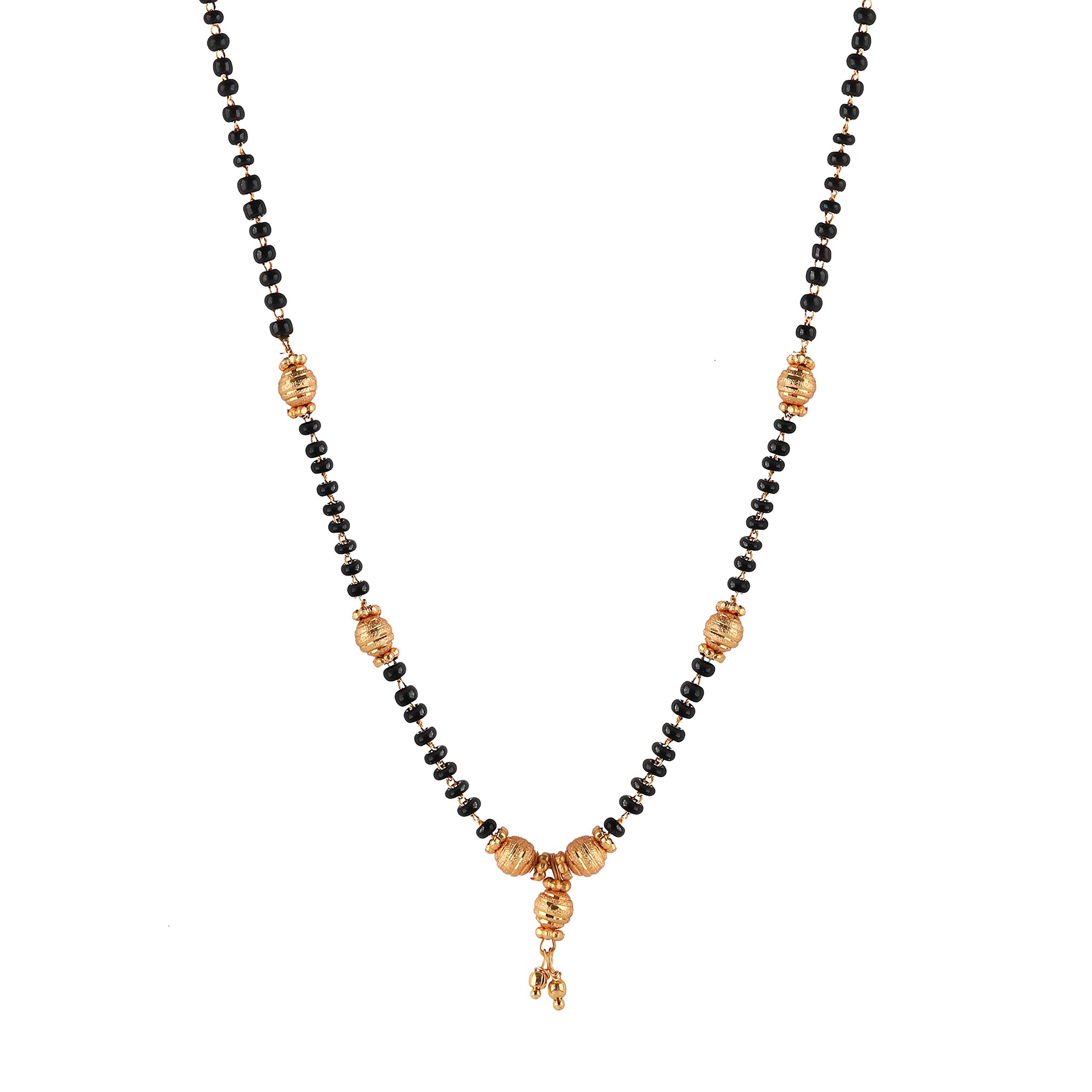 Brado Jewellery Gold Plated Mangalsutra Tanmaniya Necklace Pendant With Black Bead Chain for Women and Girls (B08D8LCLX5) Amazon Price History, Amazon Price Tracker
