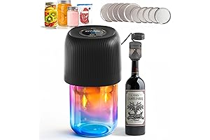Electric Mason Jar Vacuum Sealer Kit (4-in-1 Automatic Jar Vacuum Sealer, External...