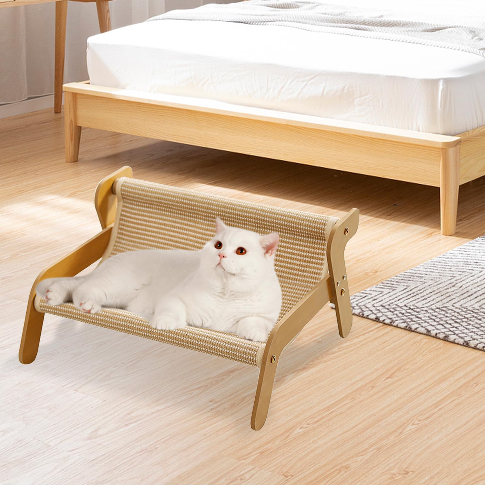 Kratzsofa Katzenbett,Kätzchen Kratzcouch-Sisal Kratzstuhl für Katzen Outdoor&Indoor Katzen-Lounge-Stuhl gegen Langeweile und zum Krallenschärfen,Katzenliege für Zuhause, Wohnzimmer, Garten, Balkon