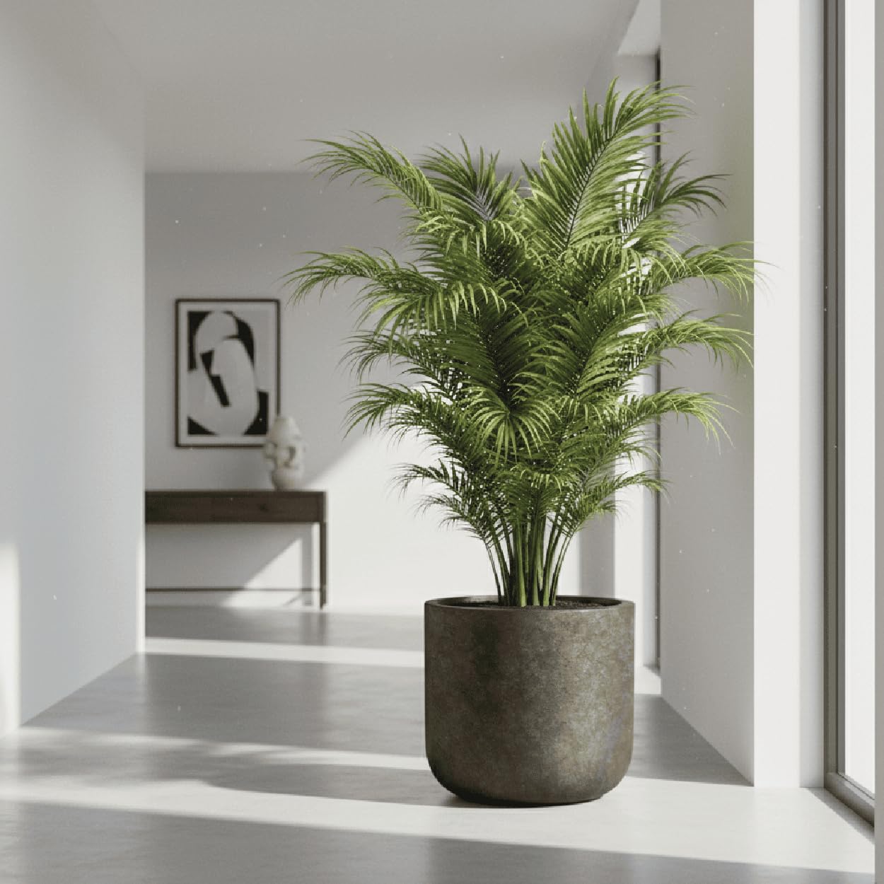 Blumentopf Orena - 56x54 - Silber metallic - Blumentopf für den Innen- und Außeneinsatz - Übertopf - Pflanztopf - Pflanzgefäß