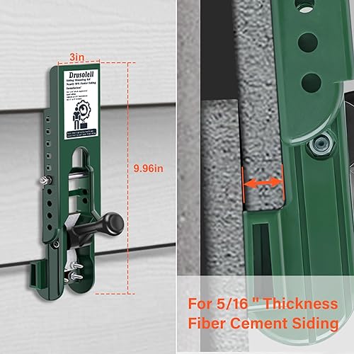 Miniatura 5 de Drusolell Herramientas de instalación de revestimiento compatibles con revestimiento de fibrocemento de 516 pulgadas, kit de montaje de