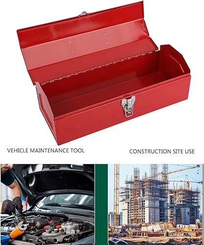 Miniatura 2 de Caja de herramientas portátil de metal rojo para estilos de techo de cadera, organizadores de herramientas para reparación mecánica, almacenamiento