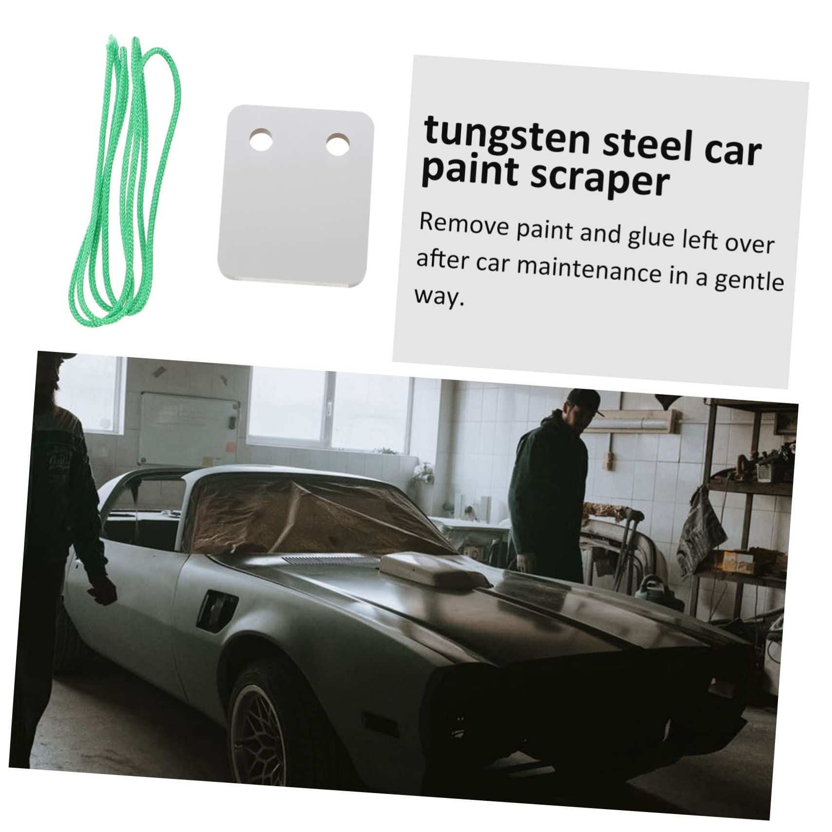 Raspador de Pulido de Acero de Tungsteno para Pintura de Coche | Portátil, para Pegamento y Pintura, Uso en Mantenimiento del Automóvil, Acabado Preciso Estilo Aleatorio