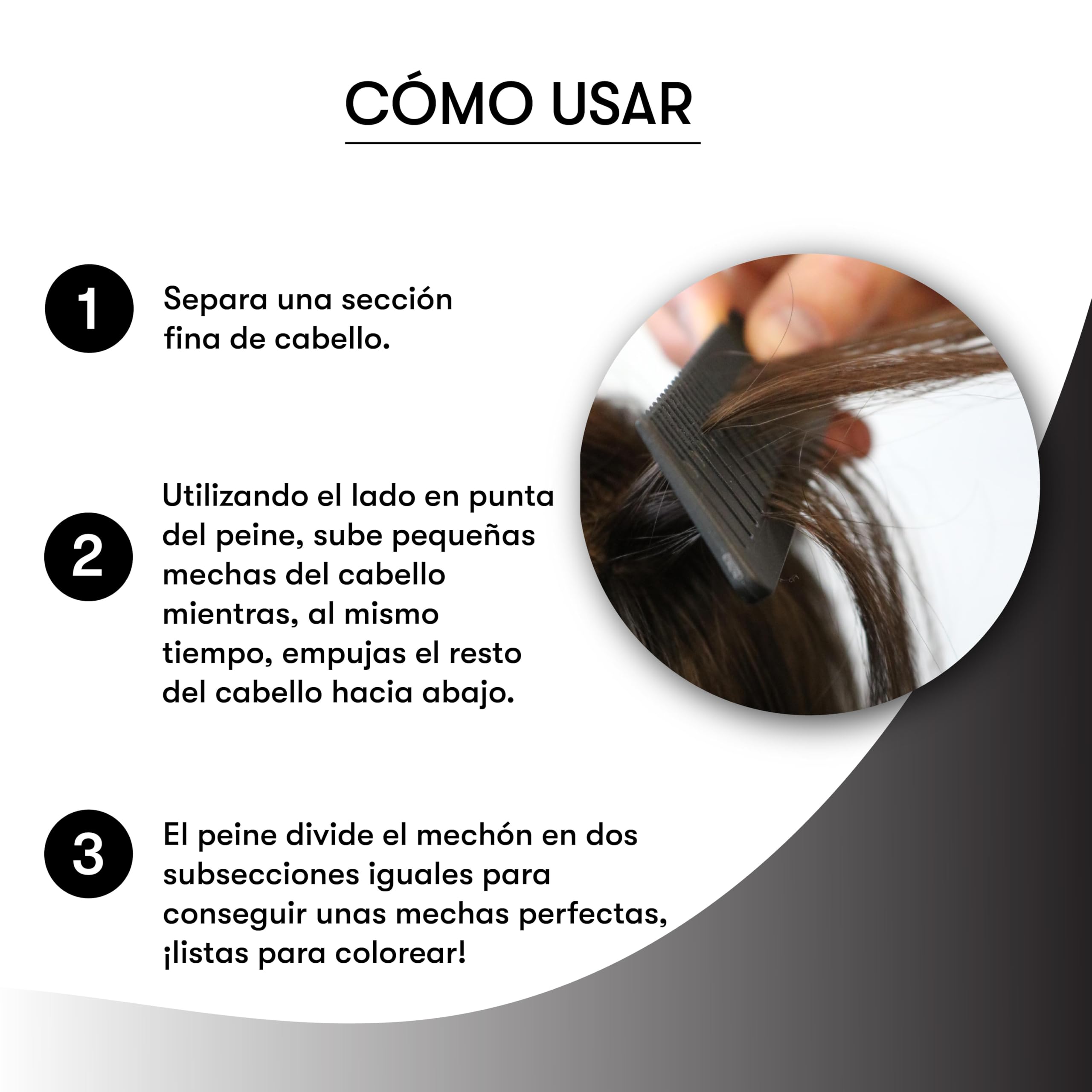 Framar Peines de Peluqueria Profesional - Peinetas Para el Pelo, Peine Para Mechas Pelo, Peine Pelo, Set Peines de Peluqueria, Hair Dye Comb – Paquete de 3 Unidades, Tonos Pastel
