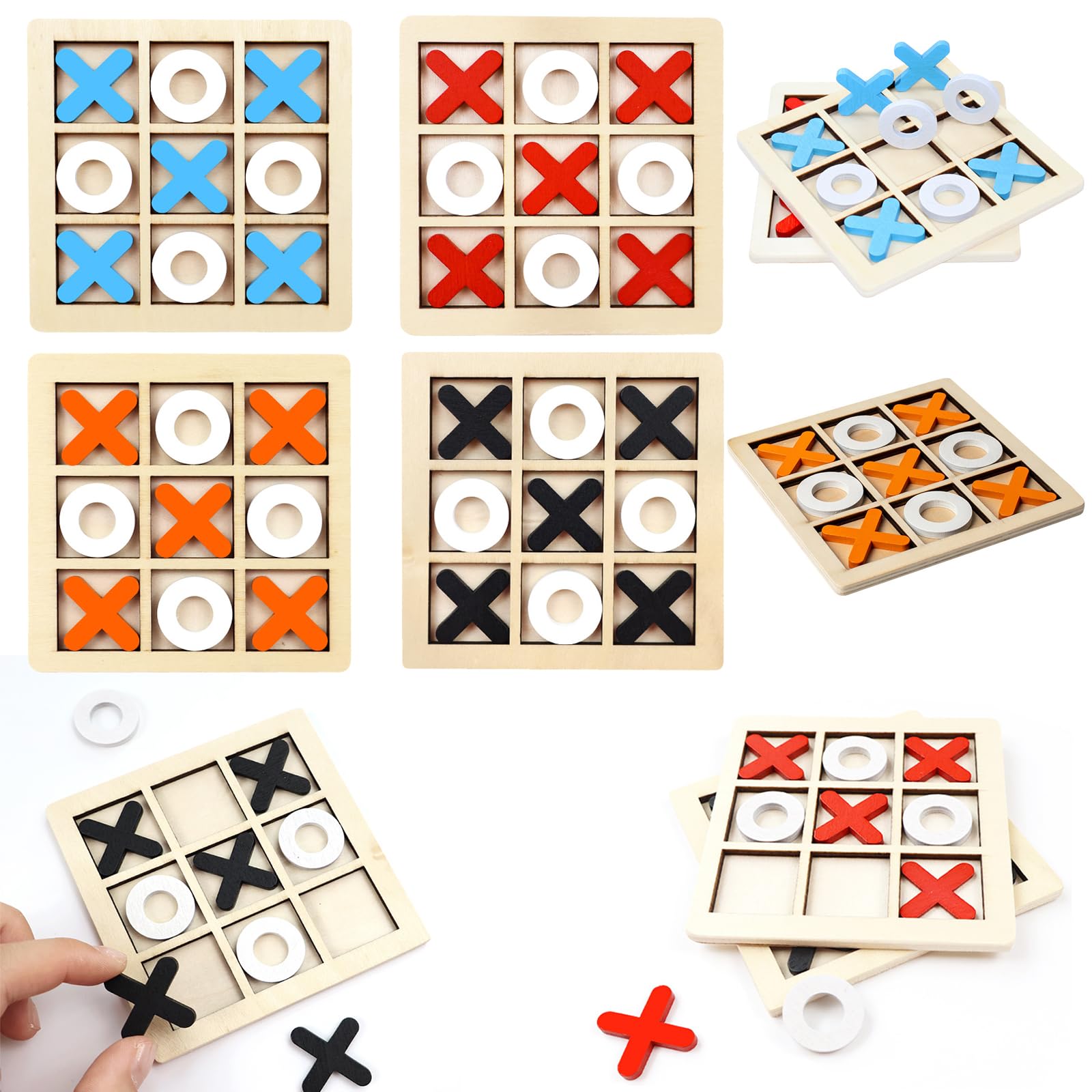 Gadget Compleanno Bambini, 20 PCS Mini Puzzle Bambini in Legno Tic Tac Toe Board Tavolo Da Gioco Del Tris in Legno Xo Regalini Fine Festa Invitati per Feste Famiglia Giochini per Feste Di Compleanno