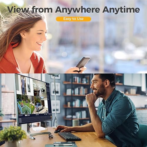 Miniatura 2 de XMARTO Sistema de cámara de seguridad PTZ solar 100% sin cables, 4 juegos de cámara CCTV QHD de 2K 4MP con NVR WiFi expandible 4K 10CH y