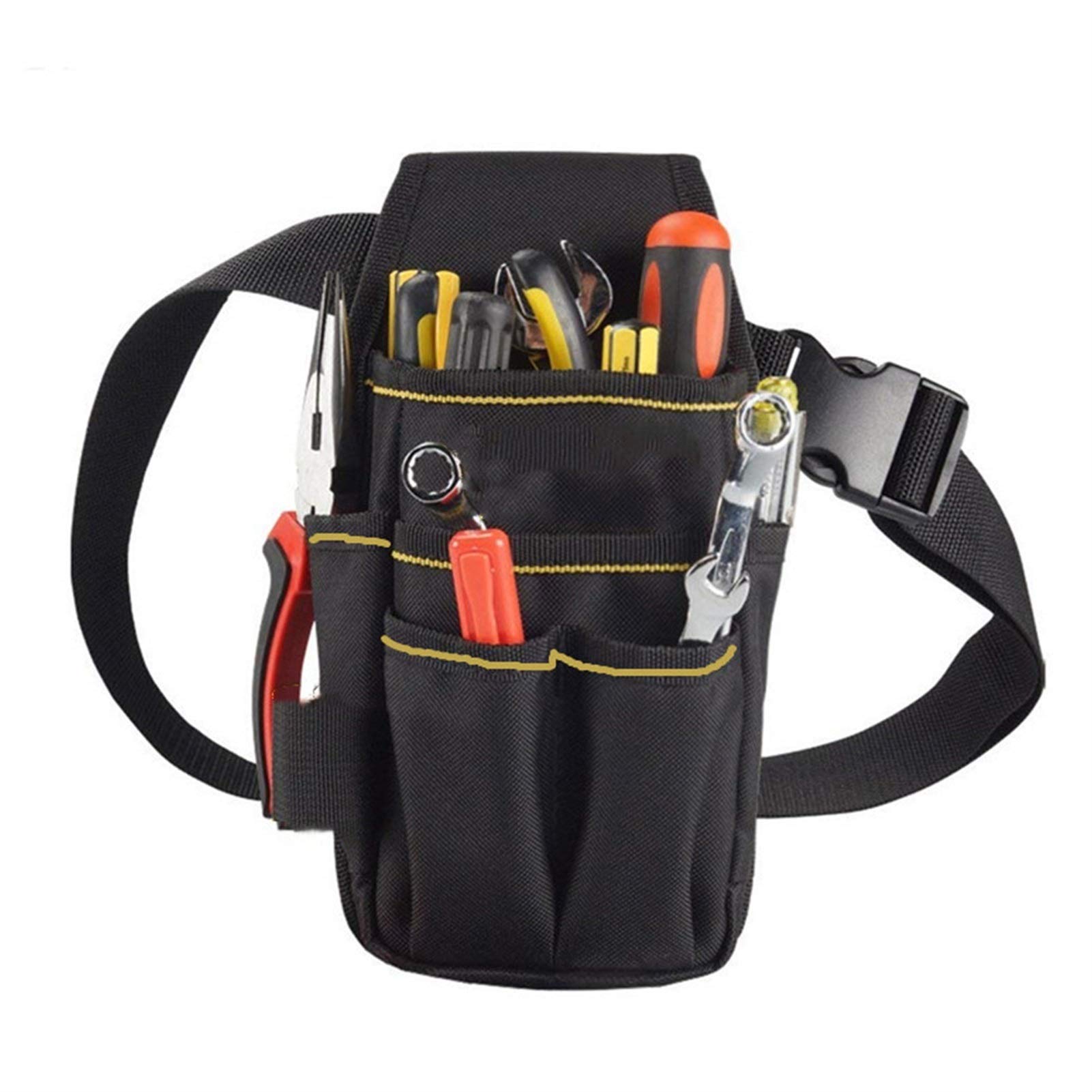 Bolsa para cinturón de herramientas negra 25,5x12,5x3cm | Con cinturón ajustable
