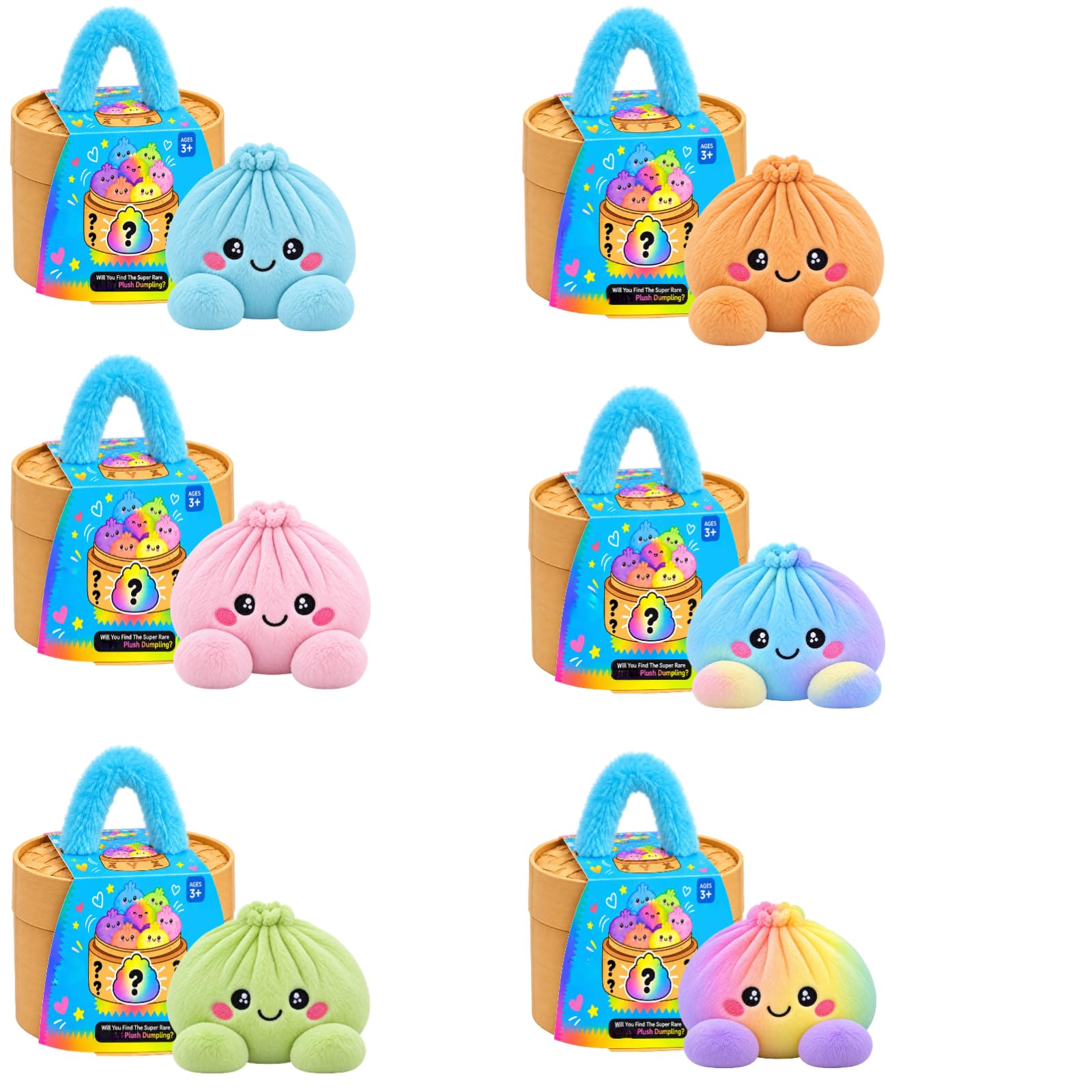 Plush Dumpling Mystery Squishy Bao Bun with Steamer Blind,Random 4 — image 1