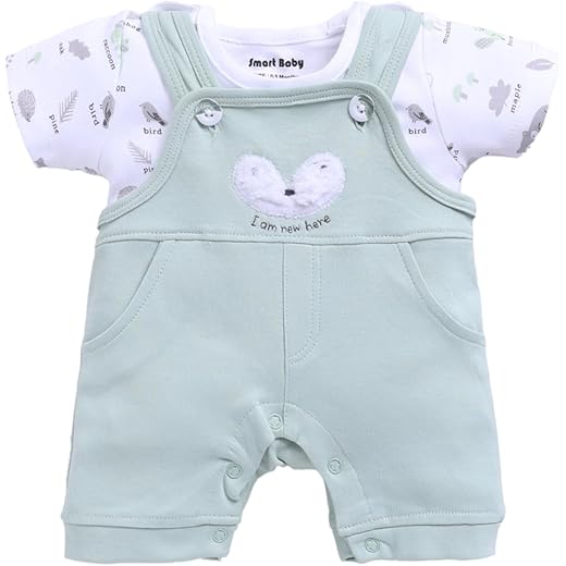 Smart Baby Dungaree Set - Cotton Romper