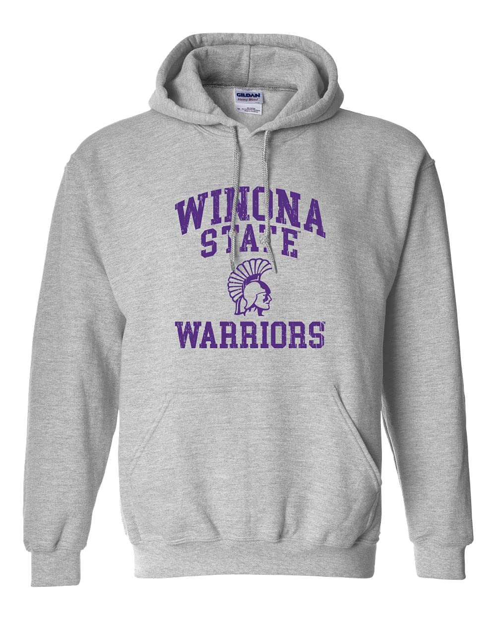 CreateMyTeeWinona State Purple Warriors Hooded Sweatshirt