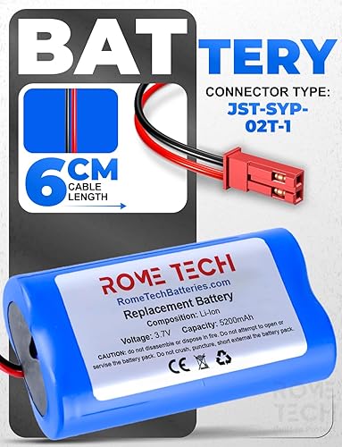 Miniatura 3 de Rome Tech Batería de repuesto para altavoces Bluetooth, alimentación de respaldo de enrutador, antorcha de mano eléctrica, unidad de instrumento,