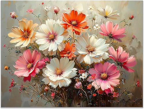 VOCBAN Plant Wall Decor Prints, Retro Flowers Plant Botanical Prints Posters Wall Art For Living Room Decor Canvas Prints Home Artwork - 60x80cm