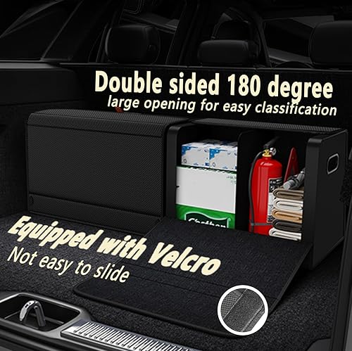 Miniatura 4 de GMQ Organizador de maletero de automóvil para SUV, organizadores de automóvil y almacenamiento con almacenamiento plegable, gran capacidad para SUV,