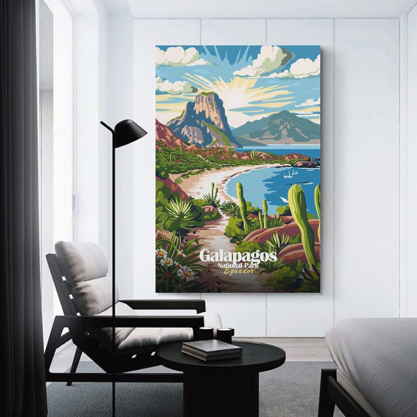 Junmoney Canvas Wall Decor Galapagos National Park Ecuador Travel, 24x36inch(60x90cm), for Gallery Wall Decor And Room Displays, An Easy Match for Collected Prints