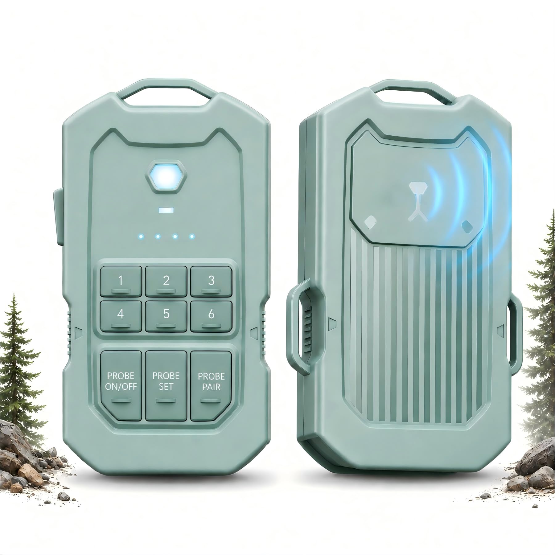 LETWESAF Alarma de Seguridad perimetral portátil con Radar, Sensor de Movimiento por Radar de Ondas milimétricas de 24 GHz, Alcance inalámbrico de 1/2 Milla, Alarma Recargable para Exteriores