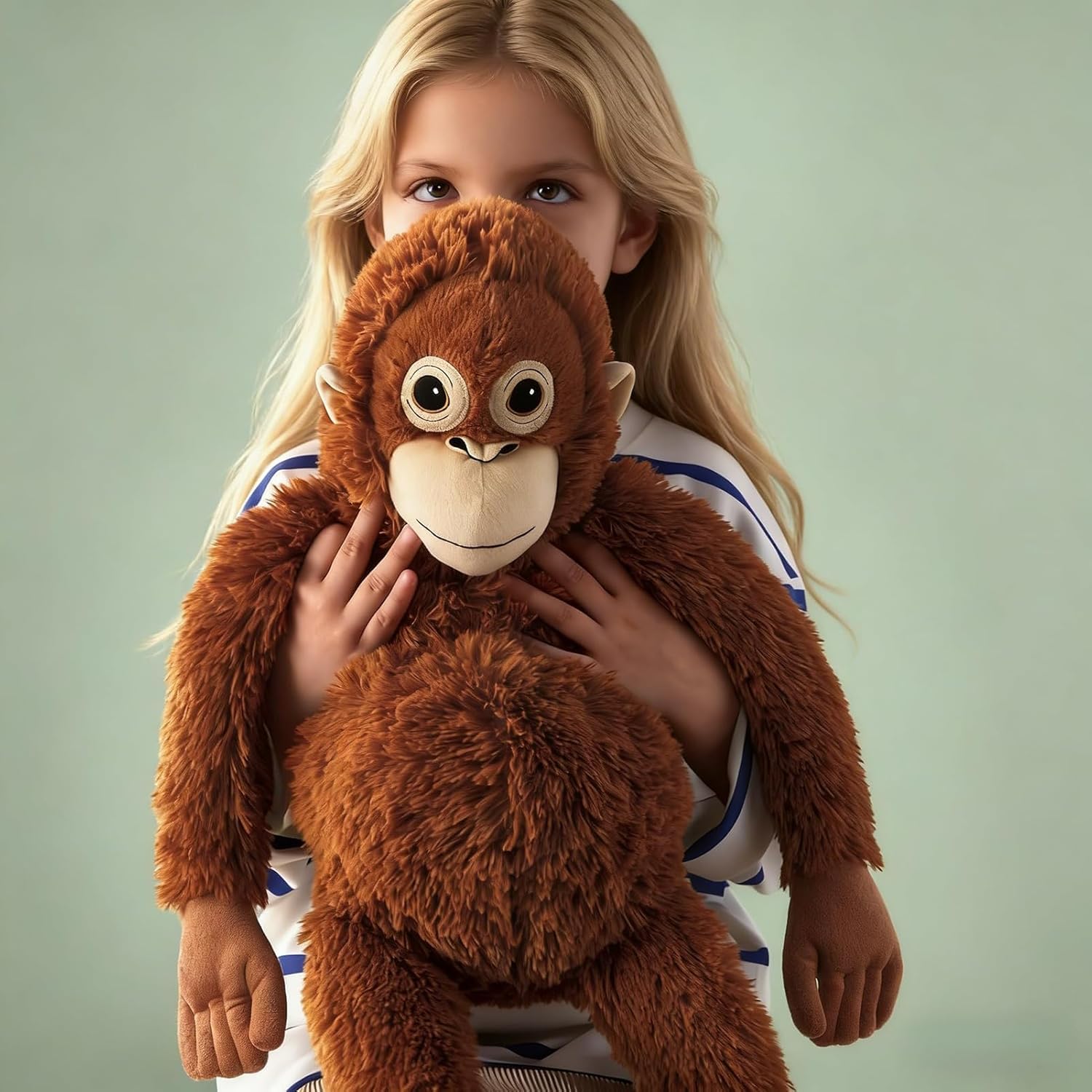 Genérico Mono De Peluche Naranja 66 Cm, Suave MuñEco De Dibujos Animados para DecoracióN Infantil, HabitacióN De NiñA, Cama, CojíN Y Accesorio FotográFico del Hogar — view 4