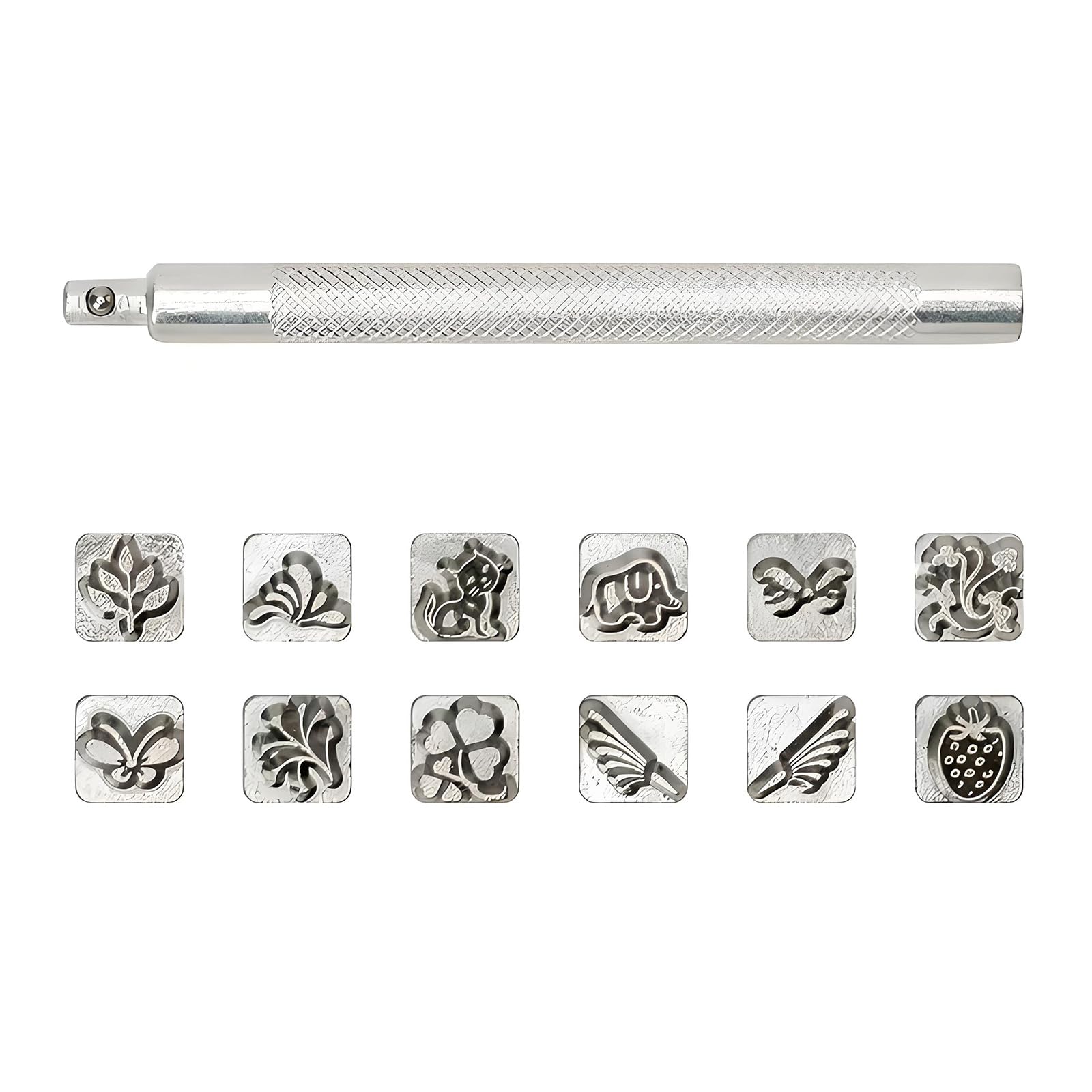 Premium Leather Engraving Stamps Featuring 12 Unique Themes Punching Tool Suitable for Both Beginners and Experts Kirsite Leather Tool