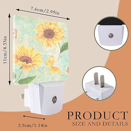 Miniatura 9 de Luz nocturna con diseño de cerezo, colibrí, luces nocturnas enchufables a la pared para dormitorio de niños y niñas, luz nocturna decorativa media