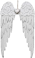 Vista 1 de Alas de ángel de metal para decoración de pared, escultura artística colgante religiosa celestial, decoración de pared rústica con alas de ángel