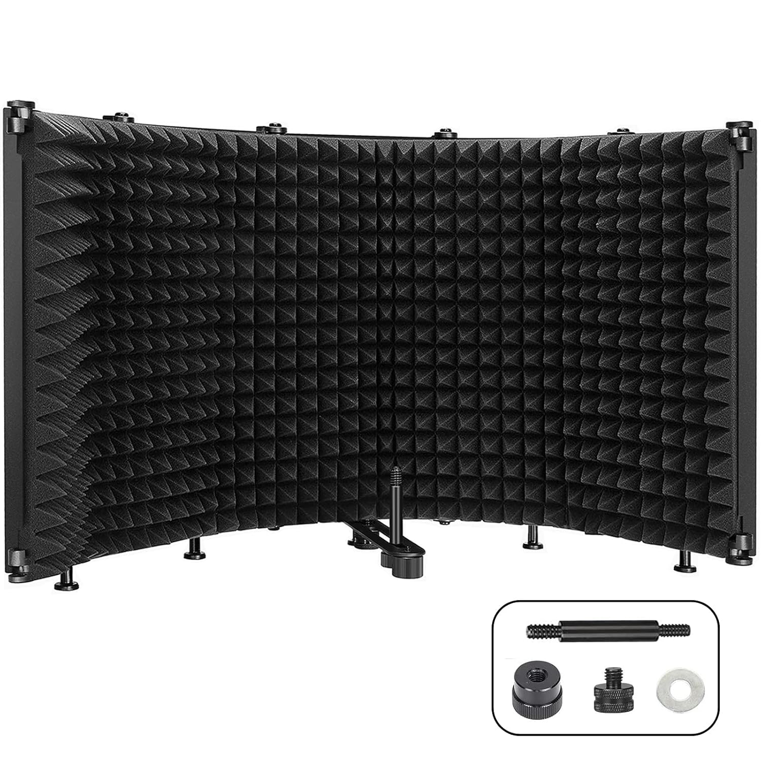 Sponsored Ad - YGM Acoustic Foams® Portable 5 Panel Foldable Isolation Shield for Microphone (For Youtubers and Musicians)