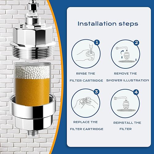 Miniatura 4 de Replacement Shower Filter for HammerHead Showers - 2 Pack - KDF High Output Filter Targets Chlorine & Heavy Metals, Improves Skin & Hair Health