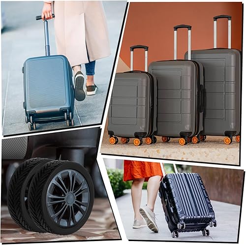 Miniatura 7 de BOXOB 8 fundas para ruedas de equipaje, fundas protectoras de rueda de maleta, fundas protectoras de rueda de silicona de dopamina, accesorios de