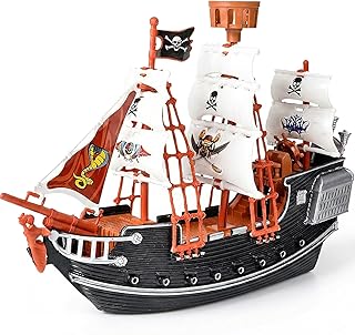 Rhode Island Novelty 10 Inch Pirate Boat, One Per Order