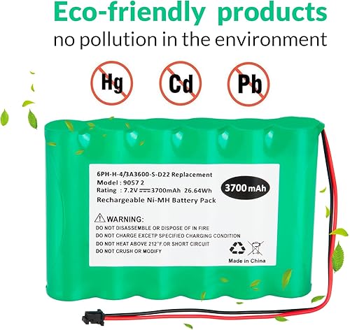 Miniatura 6 de Batería de repuesto para DSC IMPASSA SCW9057, PN 6PH-H-43A3600-S-D22 ADT DSC IMPASSA 9057 SCW9055 SCW9057 BH7236-SS 17000145 17000152 Sistema de