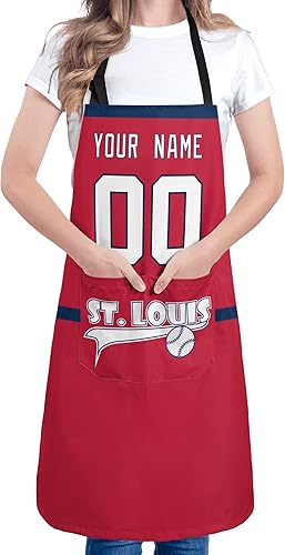 Miniatura 3 de Delantal personalizado con bolsillo personalizado cualquier nombre y cualquier número regalos para papá, hombres fanáticos