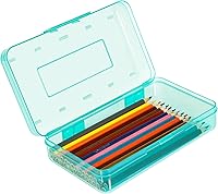 Vista 1 de Caja de lápices, estuche de lápices de gran capacidad, cajas de lápices de plástico para niños, niñas, niños y adultos, caja de almacenamiento