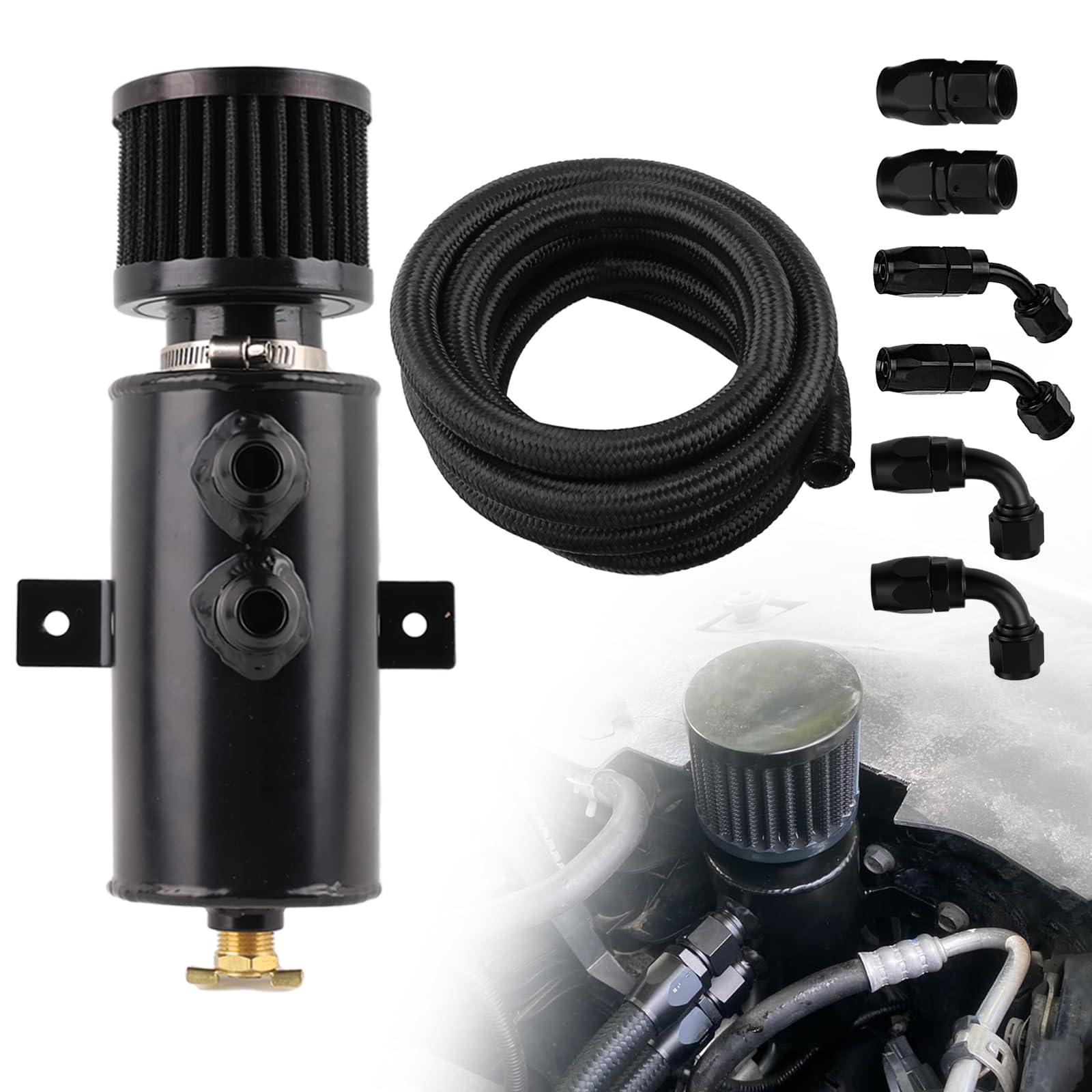 BAGARAATAN 750ml Baffled Catch Can Kit