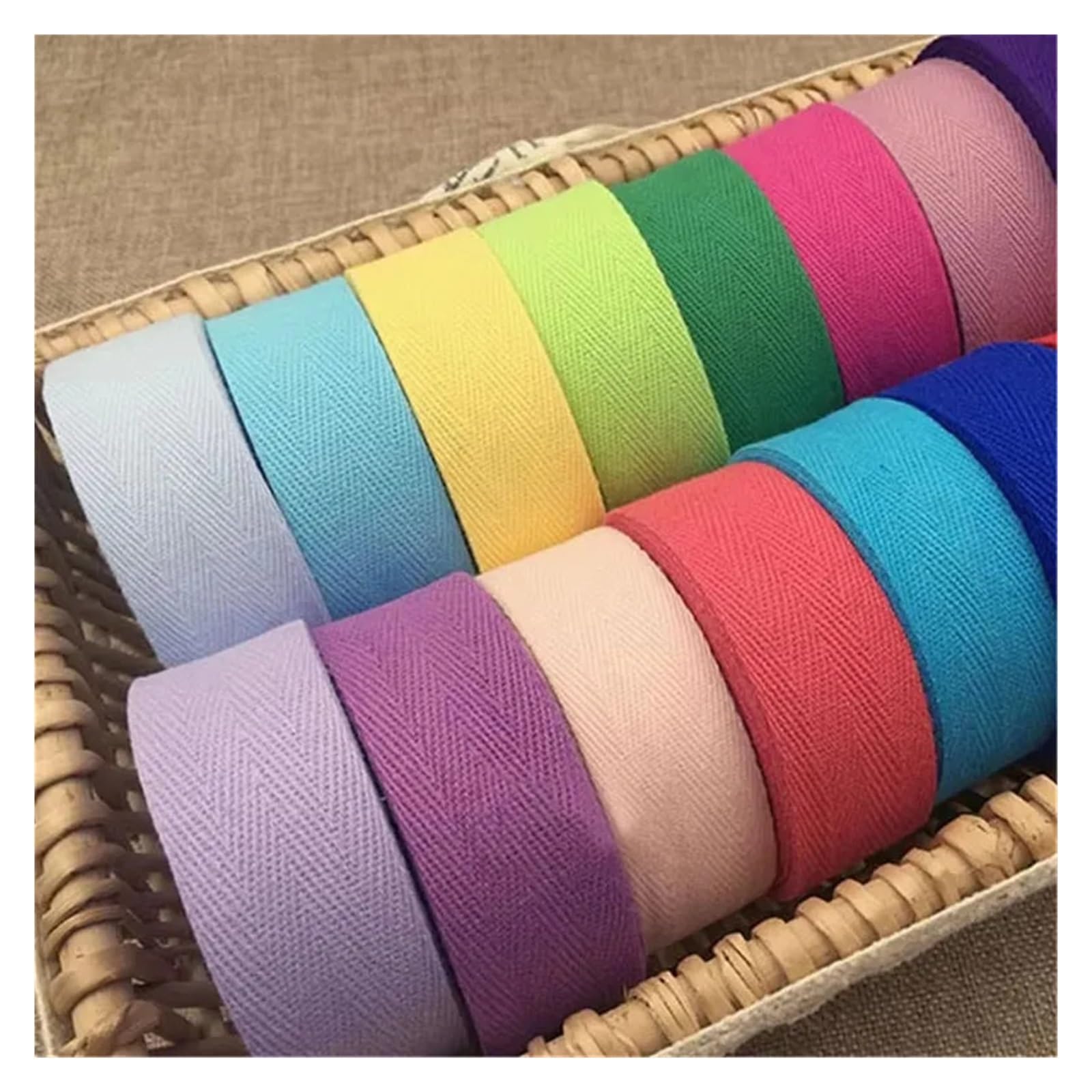 Cintas de raso, Cinta de cinta espiga algodón y terciopelo, 50 yardas, multicolor, 30mm, embalaje costura DIY(DULL)