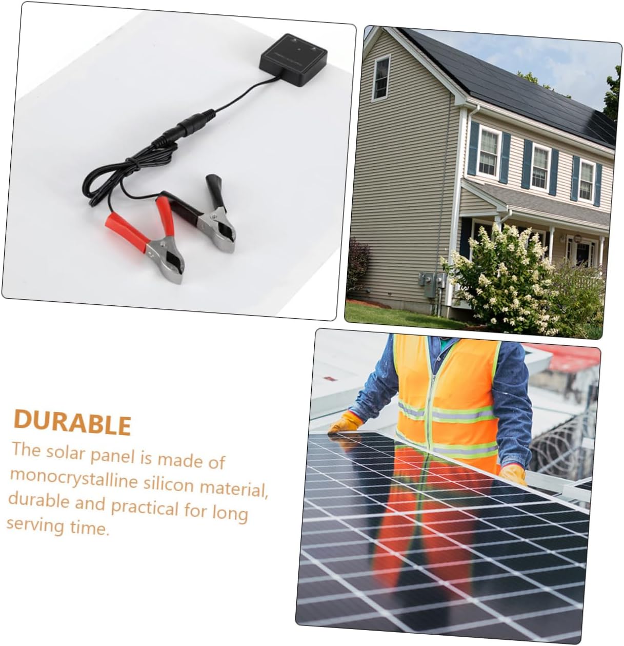 GANAZONO 20V 18V Dual USB Solar Panel Charger Kit Waterproof Portable Solar Power Panel for Emergency Use Compatible RV Boat and Outdoor Activities