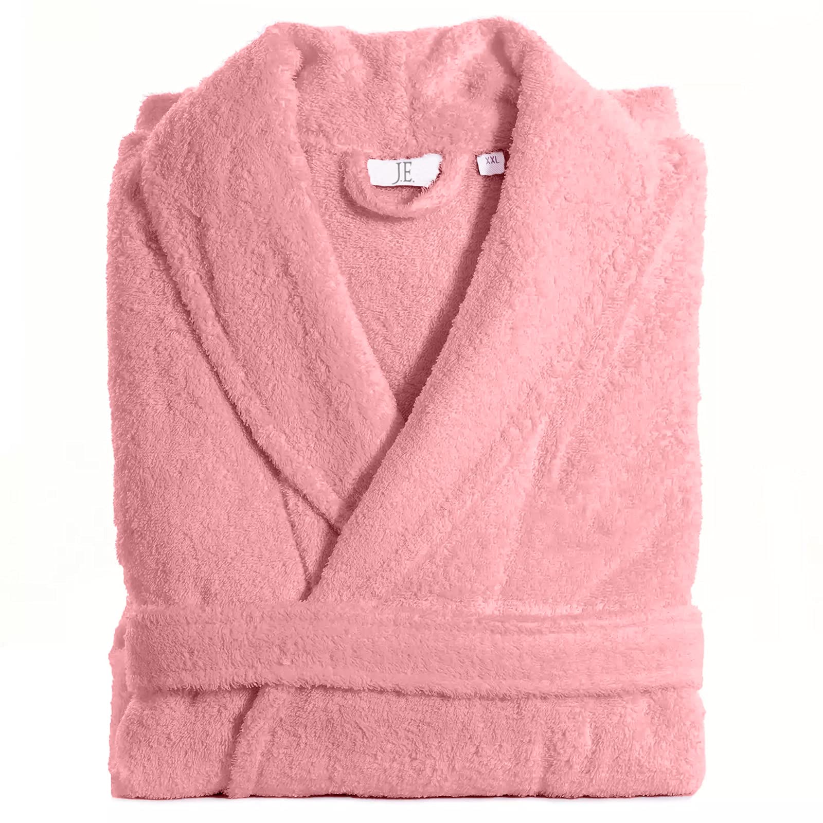 Mens Ladies Unisex Egyptian Cotton Terry Towelling Shawl Collar And Hooded Bathrobe — view 6
