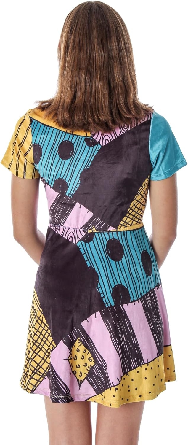 The Nightmare Before Christmas Juniors' I Am Sally Velvety Rag Doll Cosplay Costume Dress