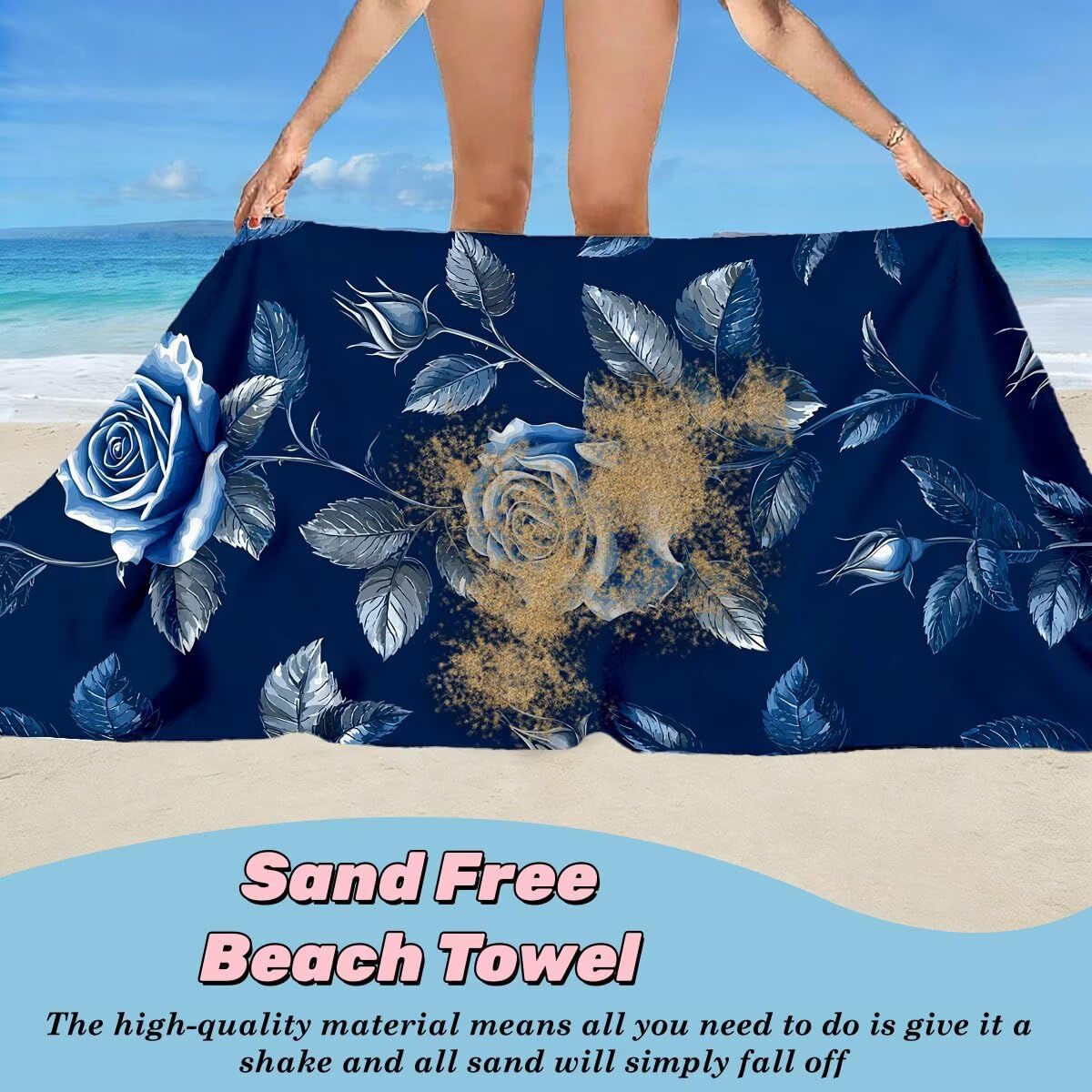 Toalla Playa 90x200 cm, Toalla Gimnasio Microfibra Secado Rapido, Juego de 2 Antiarena Toallas de Playa, Ligera Compacta Toallas Microfibra Grande para Viaje, Regalo Hombre Regalo Mujer (Rosa) -4259