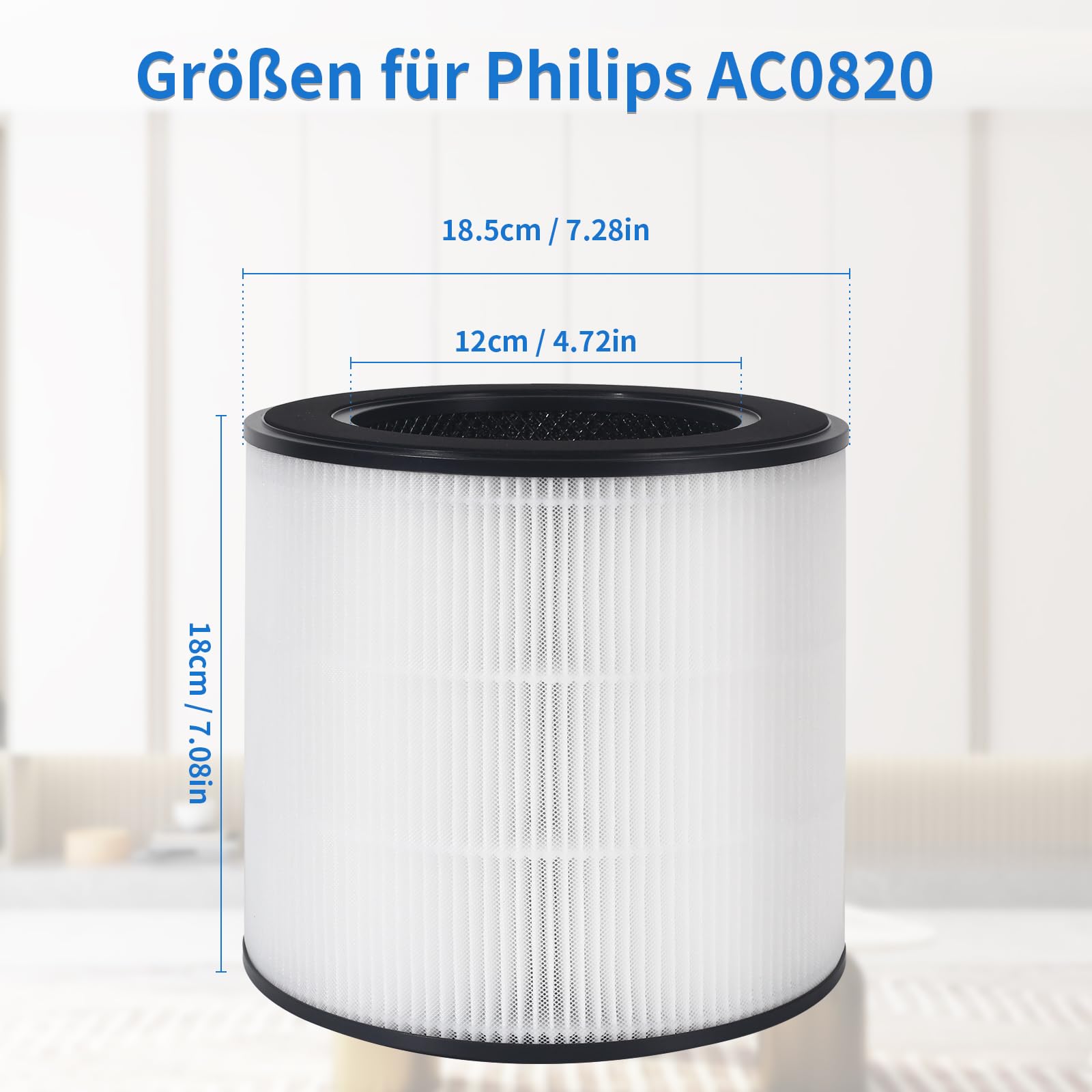 HEPA-Ersatzfilter Für Philips Serie 800 Luftreiniger – 2er Pack