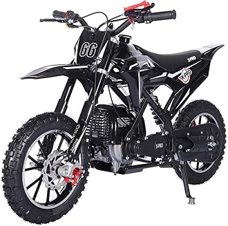 X-PRO Hawk Mini Dirt Bike, 40CC Gas Power 4-Stroke Dirt Bike, Pull Start, 10" Wheels! (Black, New Decals), DB-Z010