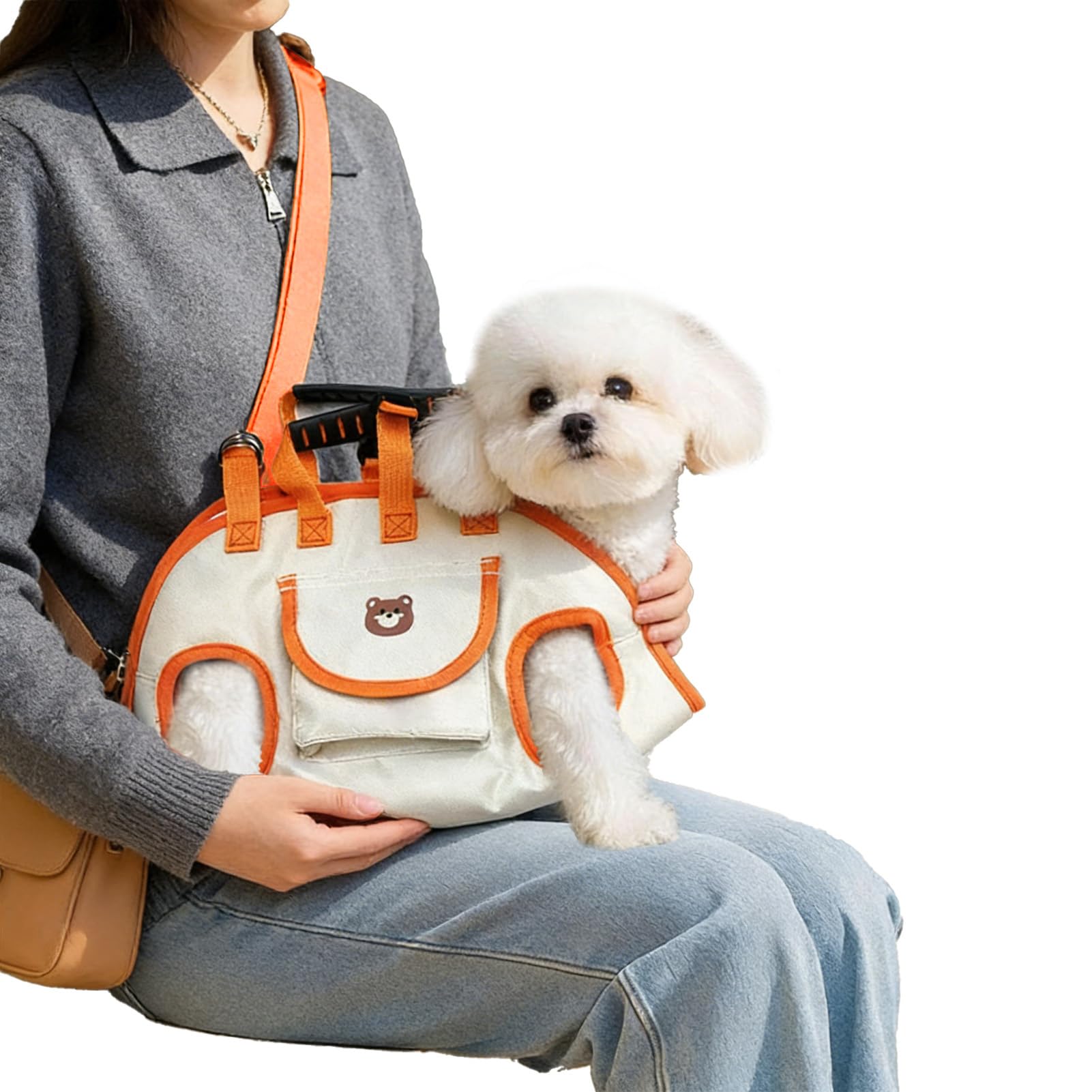 Mochila para perros pequeños ergonómica que facilita el transporte seguro