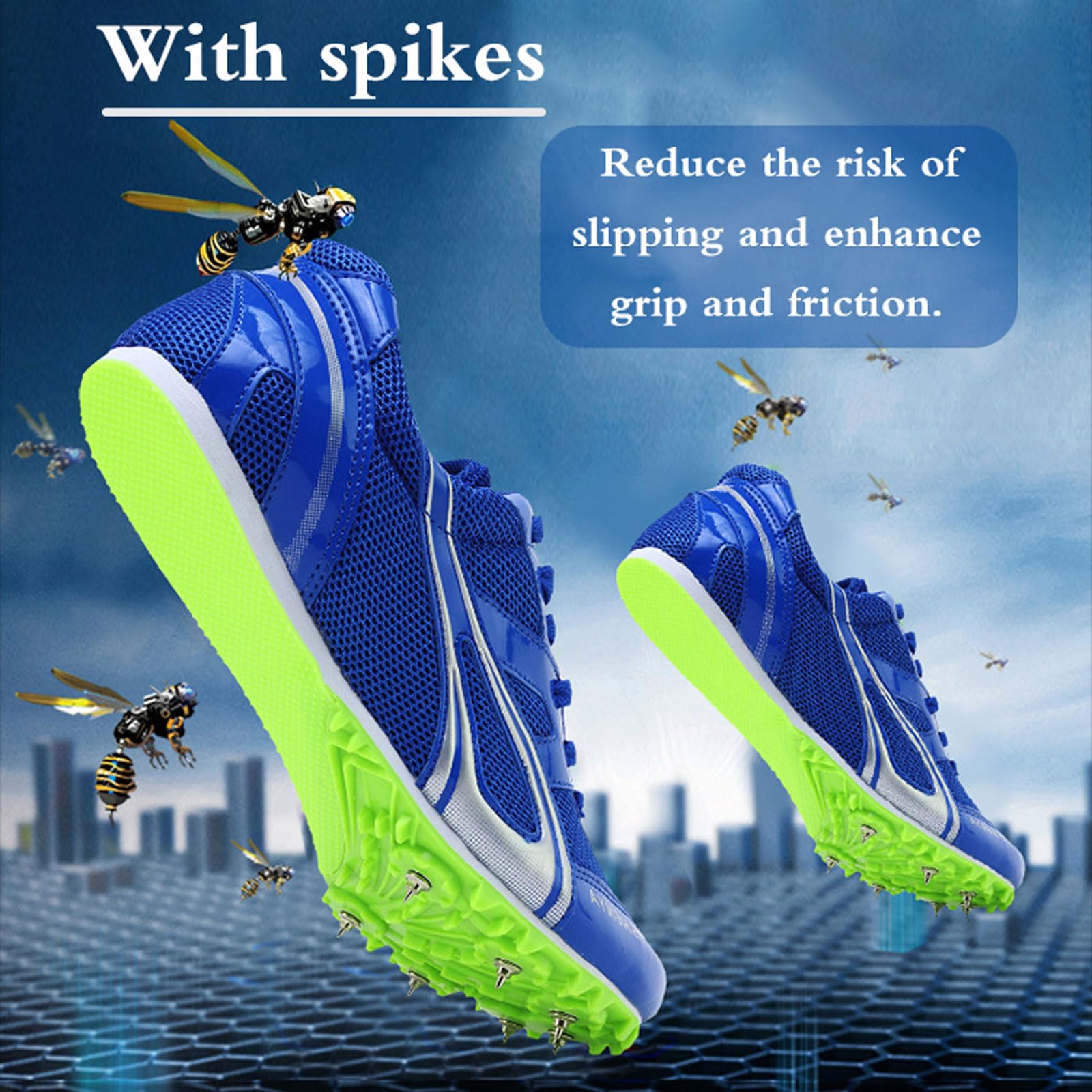 Zapatillas Correr Ligeras y Antideslizantes,Clavos De Running,Zapatillas Unisex Correr Profesionales,Zapatillas Clavos Atletismo,Ligero,Zapatos con Clavos,para Velocidad Running