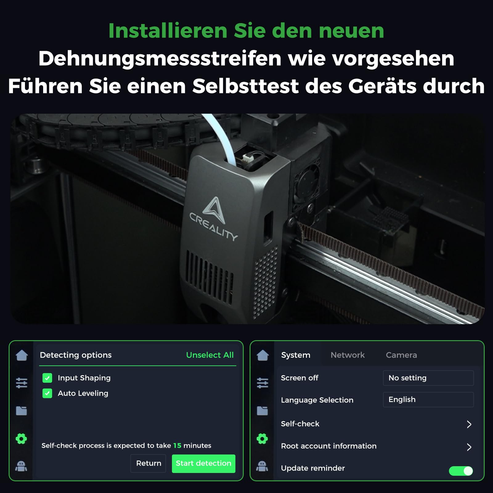 Creality K2 Plus Strain Gauge Offizielles 3D-Drucker Zubehör Bett Nivellierung Modul für Creality K2 K2 Pro K2 Plus Auto Nivellierung Spannungssensor Getriebe Set