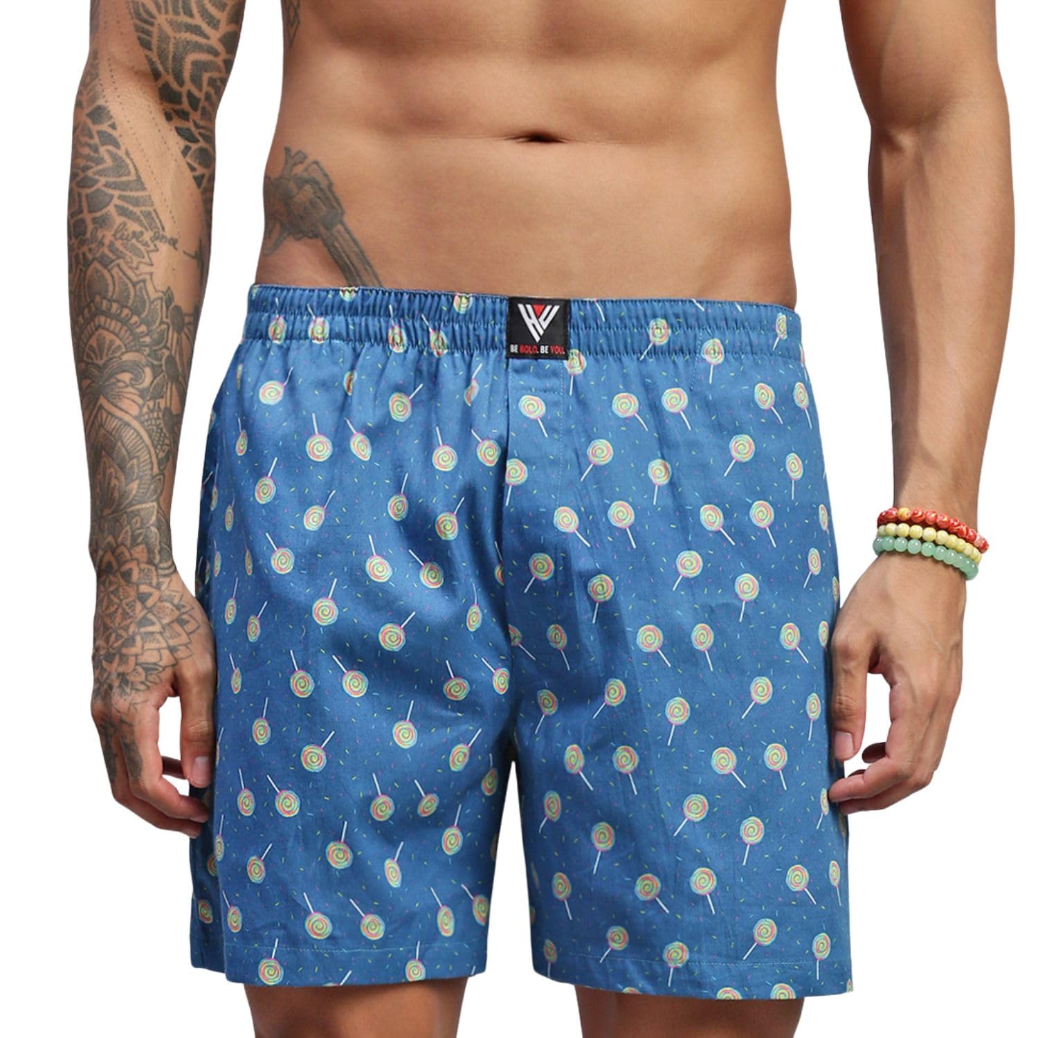 Candy Rush Men Cotton Printed Boxer Shorts-image-22