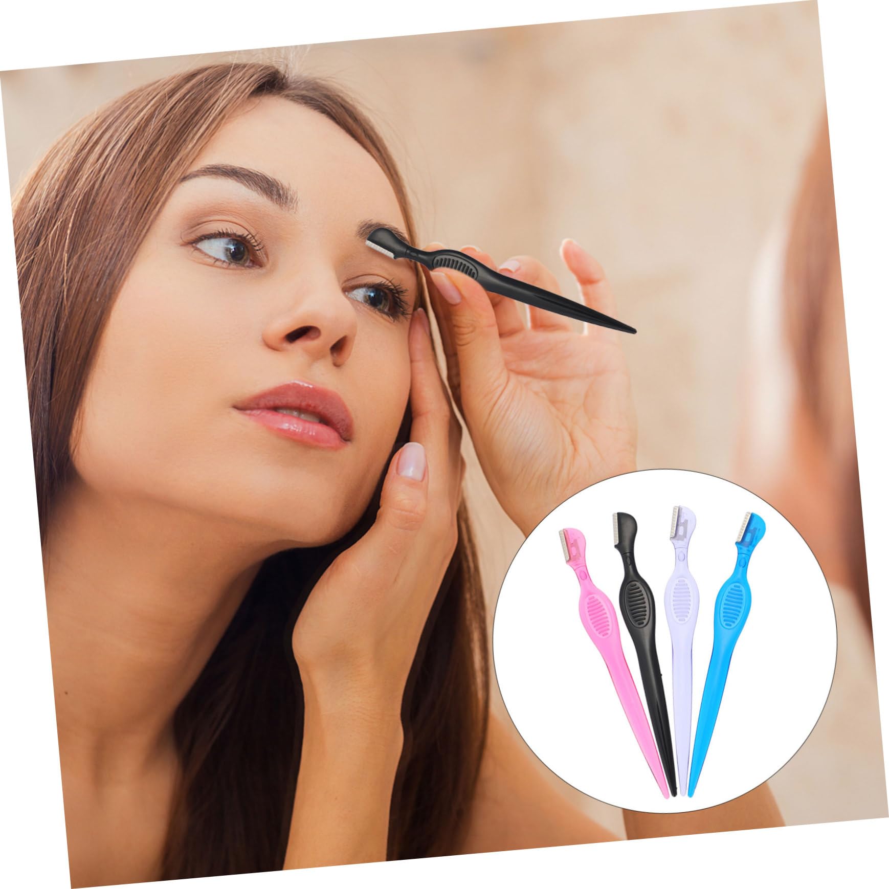 MAGICLULU 48 Stk Augenbrauenschaber Shavemate Mini Augenbrauenblätter Trimmer Für Augenbrauenrasierer Manueller Augenbrauenrasierer Abs Augenbrauen Trimmen Make-up-tools