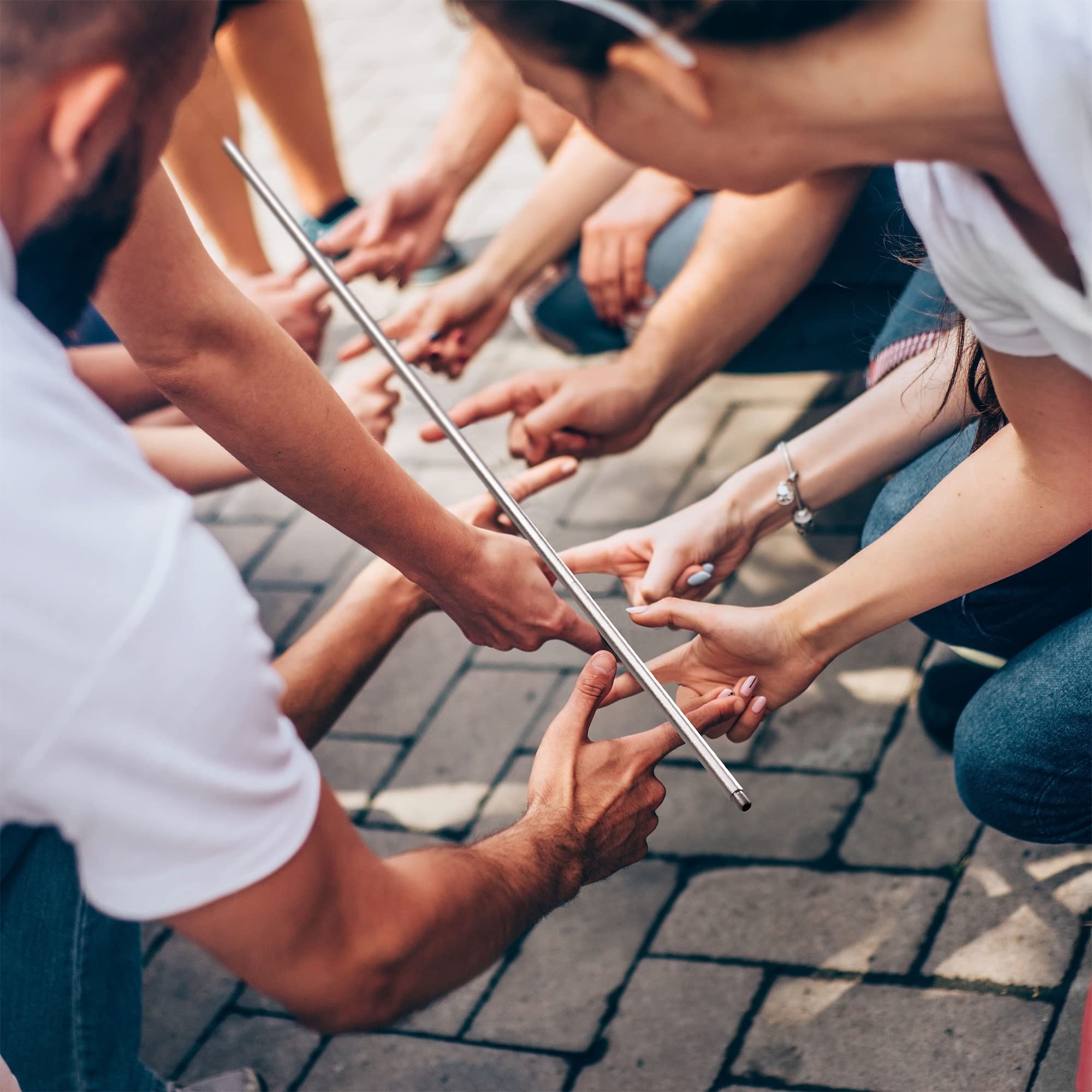 Zauberstab aus leichtem Aluminium Magischer Stab Helium Stick Teambuilding-Tool Kommunikationsübung Kooperationsspiel