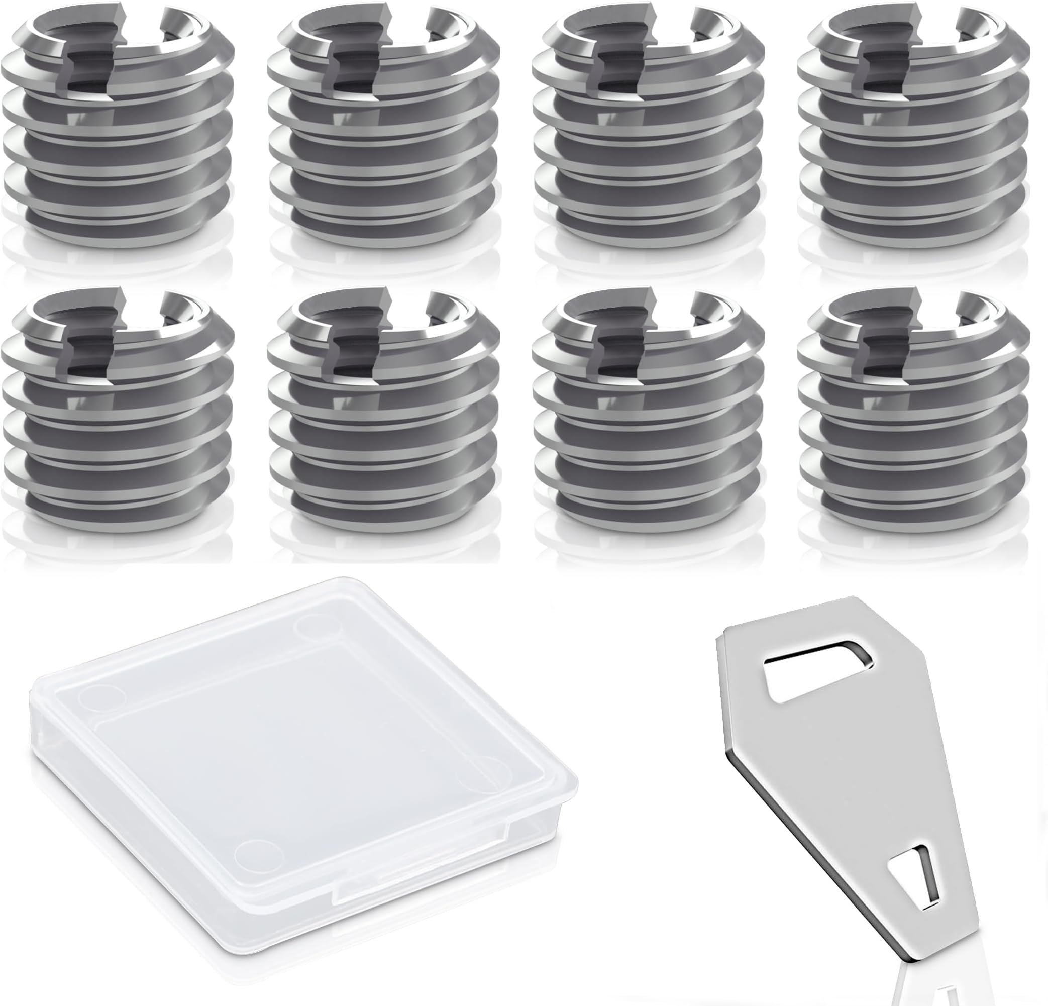 3/8" to 1/4" Bushing Convert Screw Adapter Tripod Ballhead Reducer, 1/4" to 3/8" Camera Convert Screw Adapter Mount for Tripod, Monopod, Ballhead, Video Light Stand & DSLR SLR cameras, Stainless Steel