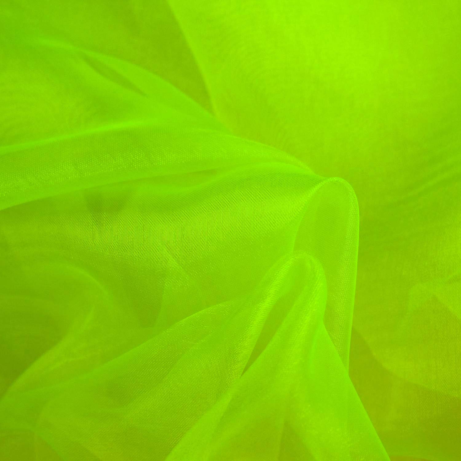 Sheer Organza Fabric 60 Inch 150cm Wide Decoration Dress Voile by The Meter (Flo Yellow)