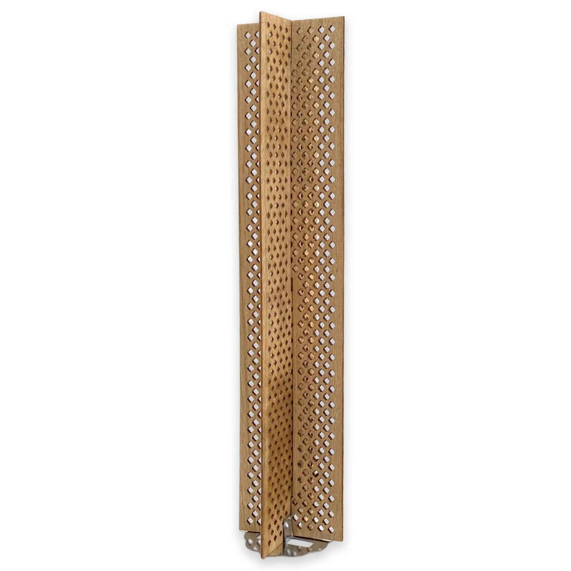13/30 * 130 mm Hohlgitter-Kreuzdochte aus Holz in Rautenform for die Kerzenherstellungs-Kits, rauchfreie Sojakerzendochte mit Dochthaltern Metall(30 * 130 MM)