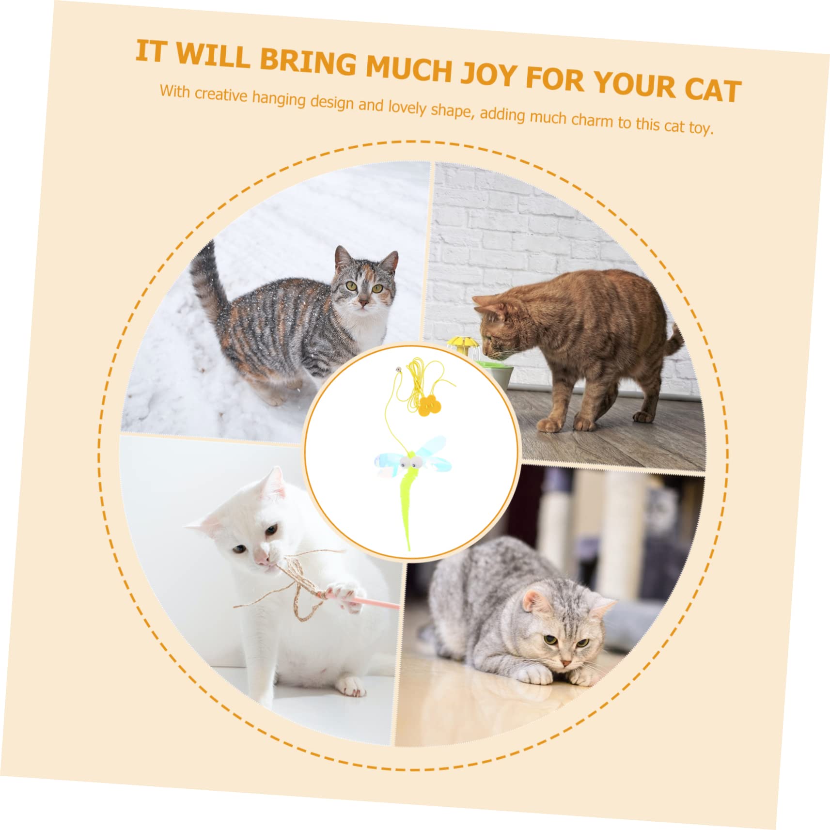 Mipcase 10stücke Einstellbare Hängende Katzenspielzeuge Mit Cartoon-Design Interaktive Spielzeuge Für Katzen Für Indoor-Spiel Und Unterhaltung